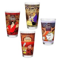 Disney Store Beauty and the Beast Drinking Glass Set 4 pc. - Oh My Disney - £62.54 GBP
