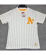 Oakland Athletics Shirt Men White Large Pinstripes Mitchell &amp; Ness Cotto... - $82.20 CAD