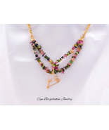 Multi-Faceted Tourmaline necklace - $356.24 CAD