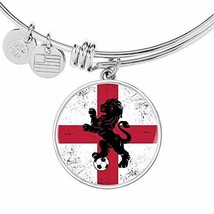 Express Your Love Gifts England Flag and Futbol/Soccer Stainless Steel or 18k Go - £24.49 GBP