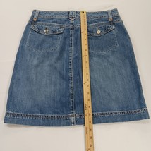 Eddie Bauer Women's Blue Cotton Denim Skirt Pockets Size 8R Waist 30" image 5