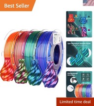 Vibrant Dual Color Silk PLA Filament Bundle for Flawless 3D Prints - 800... - $45.00