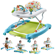 An item in the Baby category: VEVOR 4-in-1 Foldable Baby Walker 3-Height Music Toys Tray 6-24 m Rocker B