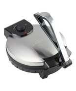 Brentwood 12 Inch Stainless Steel Nonstick Electric Tortilla Maker - £83.05 GBP