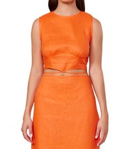 Lucy Paris laurel tie top in Orange - size L - £38.51 GBP