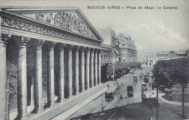 Buenos Aires Argentina~Plaza De Mayo La Catedral~ 1910s Photo Postcard - $10.02