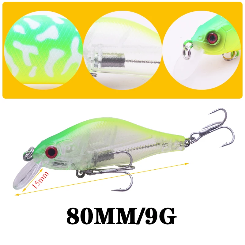 Sporting 1Pcs Fishing Minnow Hard Lures 8cm 9g With Magnetic System Floating Wob - £23.90 GBP