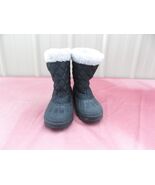 Kids Size 2 Black Snow/Winter Boots, Bottom Half is 1 Rubber Piece 6240 - $12.11 CAD