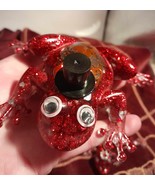 Funny Valentines Frog &amp; Lizard Themed Mixed Media Desk Buddies Unique Ha... - $17.95