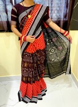 Authentic Sambalpuri Handwoven Cotton Saree - Perfect for Weddings - $1,164.84 MXN