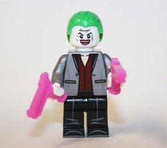 Building Block Joker With Pink Guns DC Minifigure Custom  - £5.49 GBP