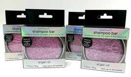 LOT 4 Shampoo Bars Argan Oil w/ Travel Tin Lasts Up To 50 Washes Each Body Earth - £18.24 GBP