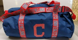 MLB Cleveland Indians Baseball Duffel Gym Bag Shearer's Snacks Canvas Shoulder - $27.79