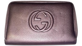 Gucci Women Metallic Purple Leather Zip Wallet Made in Italy w/ Dust Bag - Read image 2