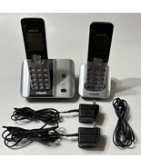 2 Phone Set: VTech Cordless Handset Phones With Bases CS6519-2 Silver Bl... - €24,50 EUR
