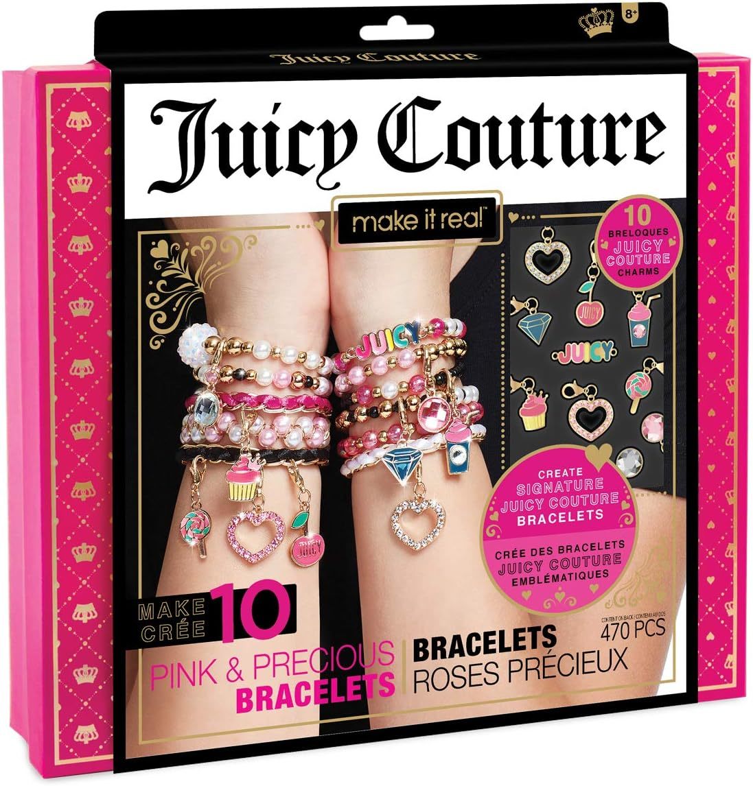 Make it Real  Juicy Couture Pink and Precious Bracelets  DIY Charm Brace... - £32.93 GBP