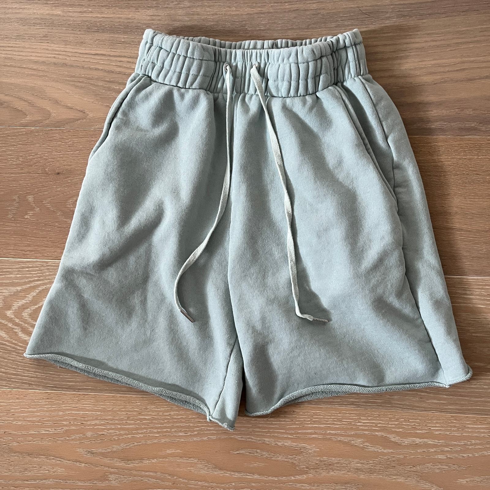  Jonathan Simkhai Avery French Terry Drawstring Basketball Shorts in Tid... - $49.99