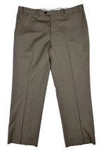 Saks Fifth Avenue Men Size 38x32 (Measure 37x28) Dark Beige Wool Pants Hemmed - £11.81 GBP