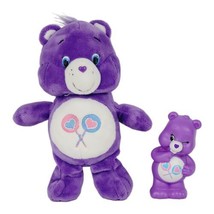 Care Bears SHARE BEAR 8&quot; Plush &amp; Burger King 4&quot; Toy - 2015 - $11.30