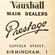 1954 Prestage Vauxhall Car Dealer Birmingham Advertisement Automobilia E... - $19.99