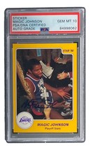 Magic Johnson Unterzeichnet La Lakers 1986 Star #4 Sammelkarte PSA/DNA Gem M 10 - £233.73 GBP