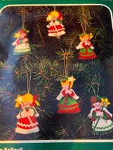 Bucilla Christmas Heirloom Jeweled Stitchery Ornaments Set of 6 Twinkle ... - £27.85 GBP