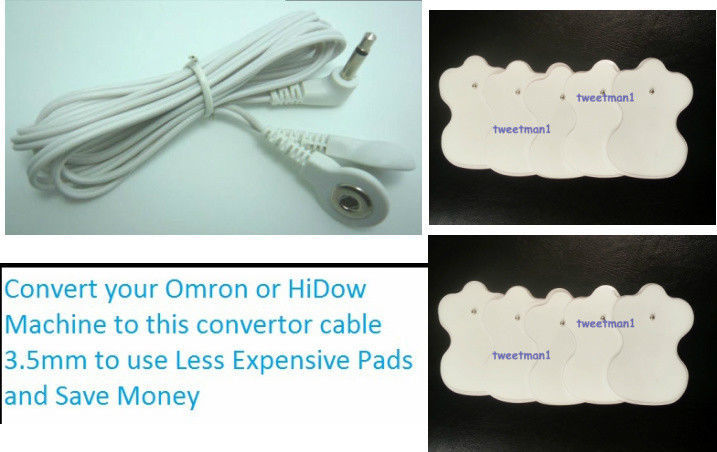 OMRON PM3030 - Compatible Electrode Wire/Lead Cable w/ 20 ELECTROTHERAPY PADS - $20.76