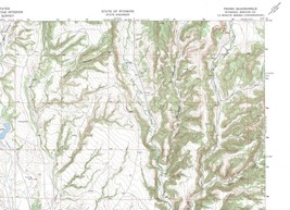 Pedro Quadrangle Wyoming 1972 USGS Topo Map 7.5 Minute Topographic - $23.99