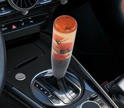 Universal 20CM JDM Clear Orange Real Flowers Manual Car Gear Stick Shift Knob - £19.32 GBP