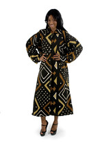 Dress Full-Length Mud Cloth Coat -   Size - 45&quot; Bust, Coat 53&quot; Length, M... - $750.00