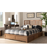 Elise Ash Walnut Brown Full Size 3-Drawer Platform Storage Bed - $594.00