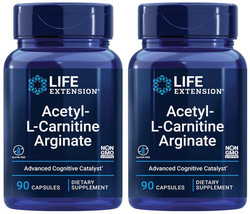 ACETYL-L-CARNITINE Arginate Cell Brain Health 180 Caps 620mg Life Extension - £45.83 GBP