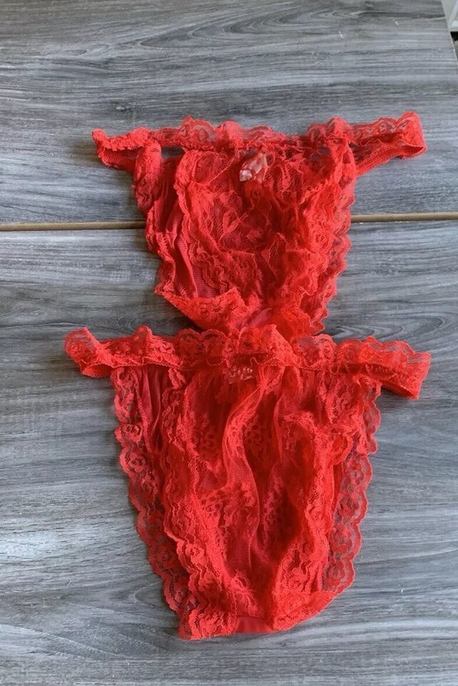 Vintage Nylon Panties red 90s Unbranded One Size Sexy USA 80s Women’s Lot Of 2