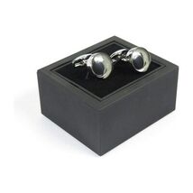 Men J.Valintin Cufflinks by Vitorofolo for French Cuff Shirt V35-2 Silver stones image 2