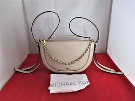 Michael Kors Jagger Leather Messenger, Crossbody Bag $258 Light Sand  #3312 - £61.17 GBP