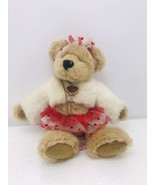Russ &quot;Tootsie&quot; the Soft Plush 8&quot; Valentine Bear Girl Dress Sweater Bow P... - $12.86 CAD