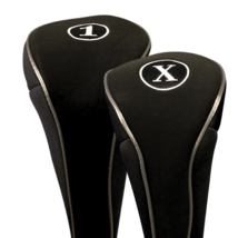 New Black Neoprene Zipper Driver #1 X Wood Golf Club Set Head Covers Hea... - $14.83