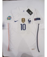 Kylian Mbappe France Euro 20/21 Match Slim White Away Soccer Jersey 2020... - £80.12 GBP