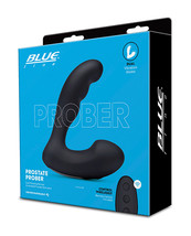 Blue Line Vibrating Prostate Prober W/remote - Black - $81.00