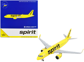 Airbus A320neo Commercial Aircraft &quot;Spirit Airlines&quot; Yellow 1/400 Diecast Model  - £50.64 GBP