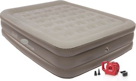 An Indoor And Outdoor Raised Airbed With A 120V Rechargeable Air Pump, The - $93.93