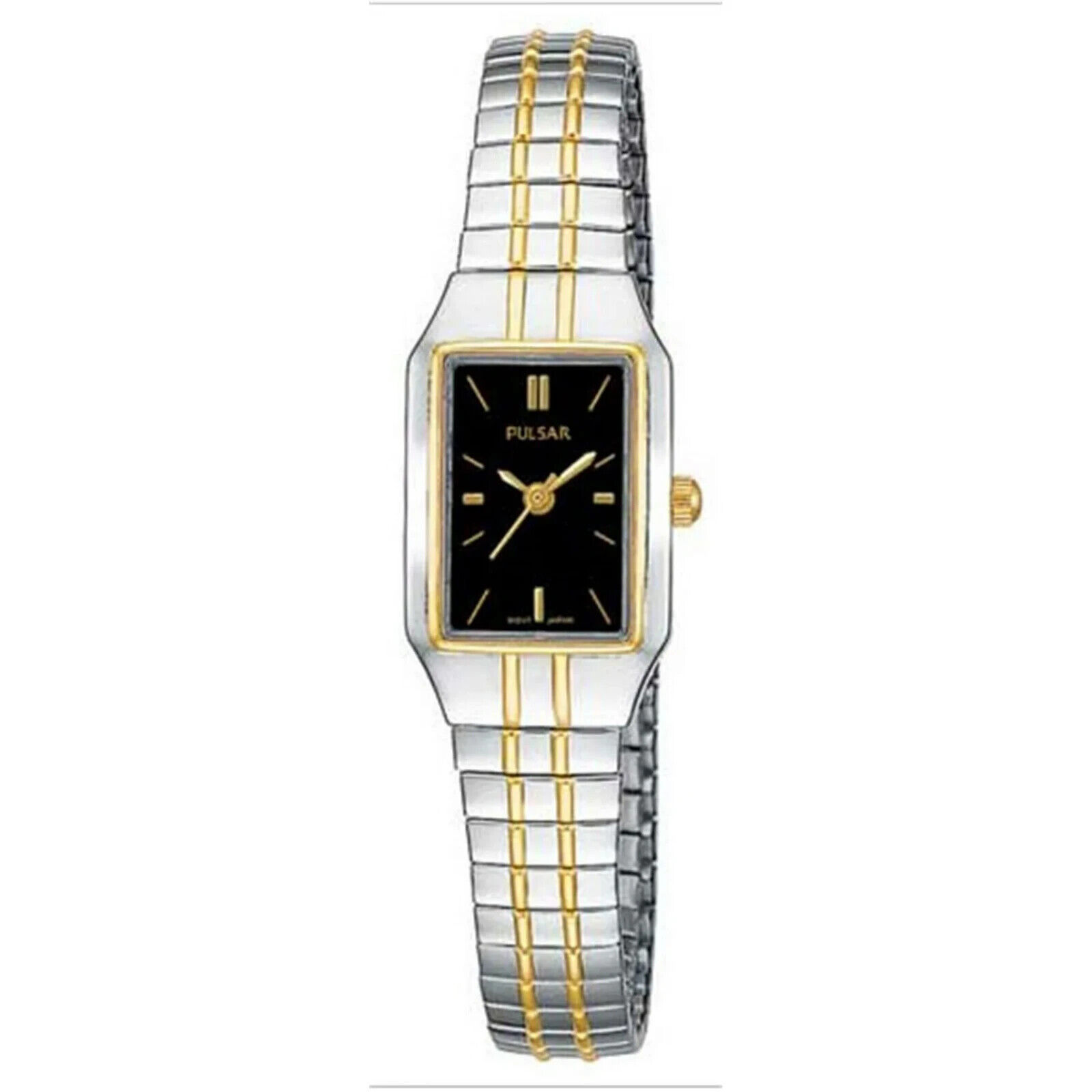 PC3198 Women&#39;s Black Dial Two Tone Expansion Band Watch MSRP $110! - $49.99