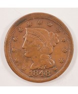 1848 1C Large Cent in Extra Fine XF Condition, Brown Color, Nice Detail - $149.71 CAD