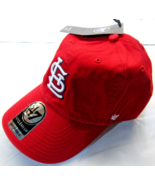 NWT MLB 47 Brand Clean Up Baseball Hat-St Louis Cardinals Home Hat Red - £25.56 GBP
