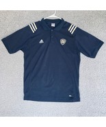 Notre Dame Adidas Polo Shirt Adult Medium Football 3 Stripe Climacool Me... - $19.05