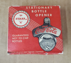 VINTAGE  Star X Coca Cola Metal Bottle Opener  NOS A - $32.43