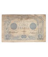 France, 5 Francs, 1912, Banque De France, P70, VF, Rare - $94.95