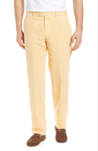 Hiltl Parma Flat Front Solid Linen Trousers Pants Size US 40W EU 56 $235 - £58.99 GBP