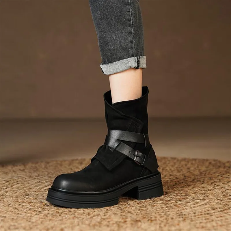 COOTELILI 2023 Women Ankle Boots Winter With Plush Women&#39;s boy Boots Sho... - $32.48