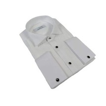 Men CEREMONIA Formal Cotton Shirt Wingtip Slim Fit Turkey #ATP 13 White image 3